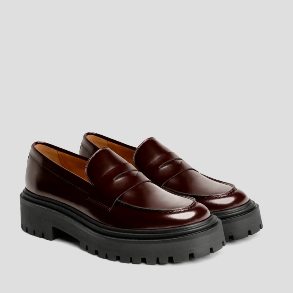 Thursday Boot Company Women’s Burgundy Penny Platform Loafer Size 9.5 - Picture 5 of 14